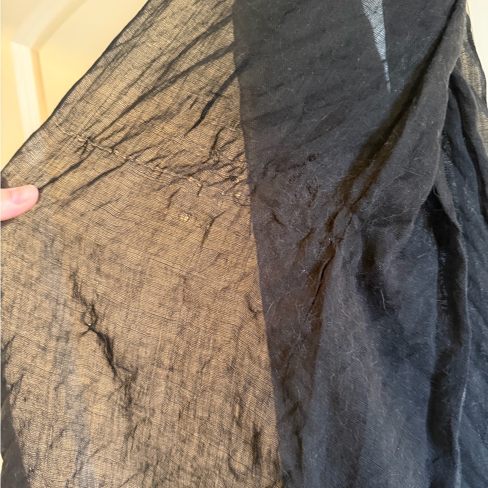 Sheer Black Scarf
